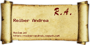 Reiber Andrea névjegykártya