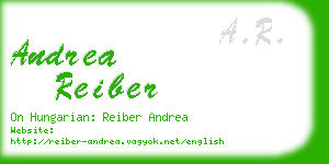 andrea reiber business card